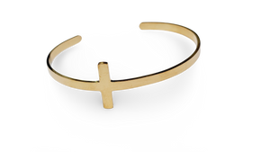 PULSERA CRUZ DORADO
