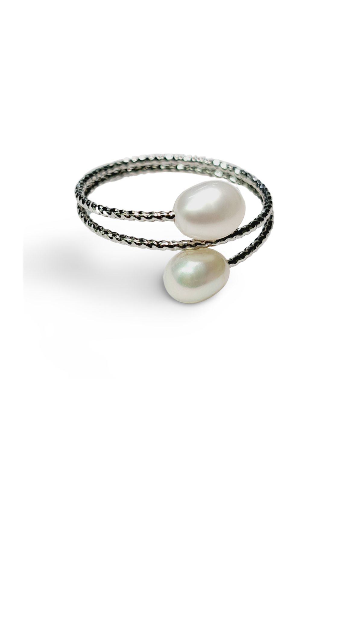 ANILLO DIAMANTADO GOTA PLATEADO