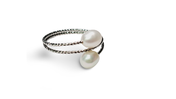 ANILLO DIAMANTADO GOTA PLATEADO
