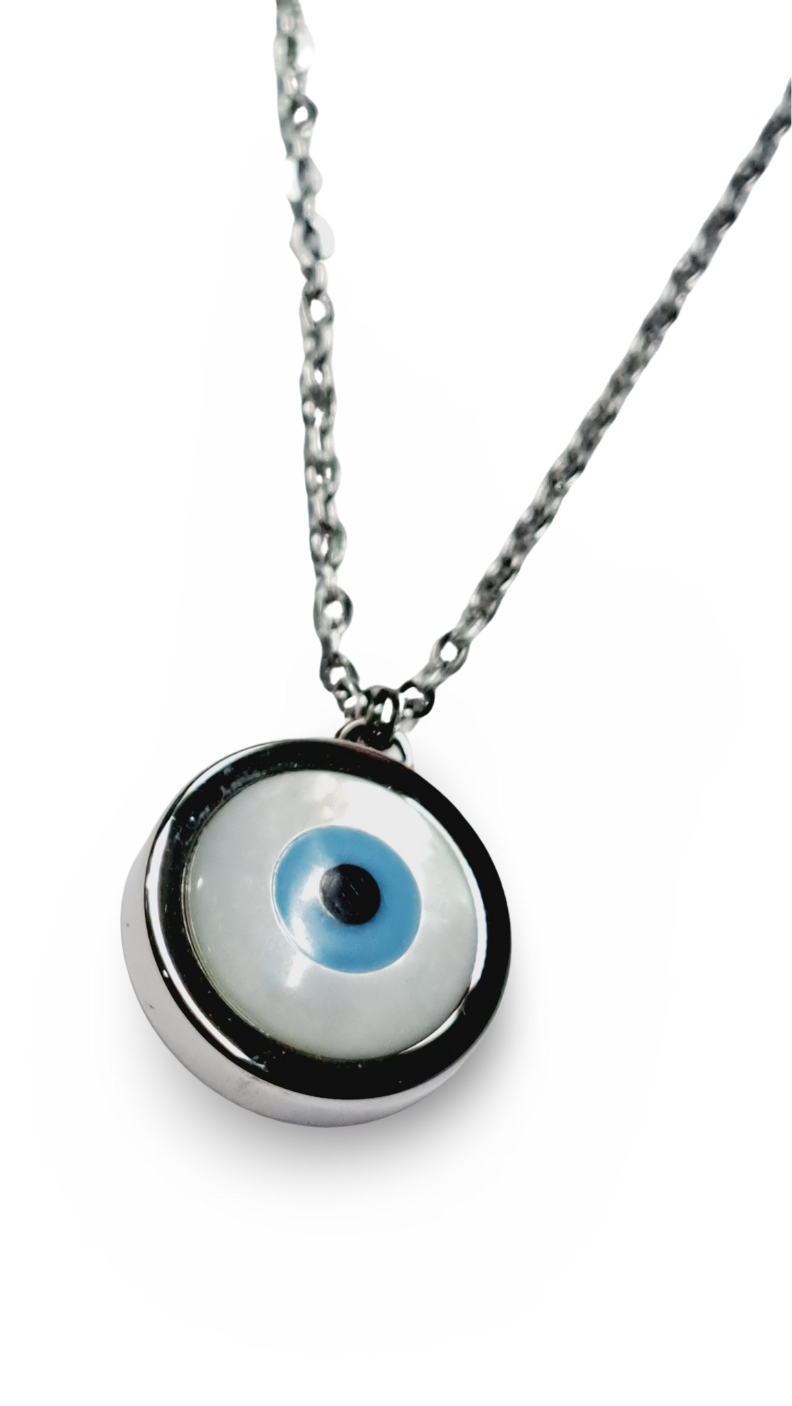 COLLAR OJO PLATEADO