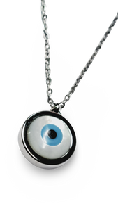 COLLAR OJO PLATEADO
