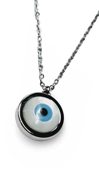 COLLAR OJO PLATEADO