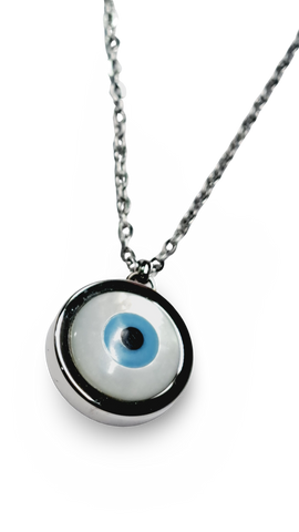 COLLAR OJO PLATEADO