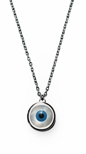 COLLAR OJO PLATEADO