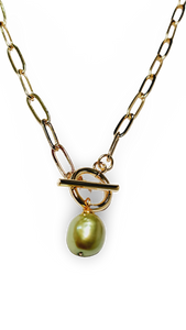 COLLAR CORBATIN VERDE DORADO
