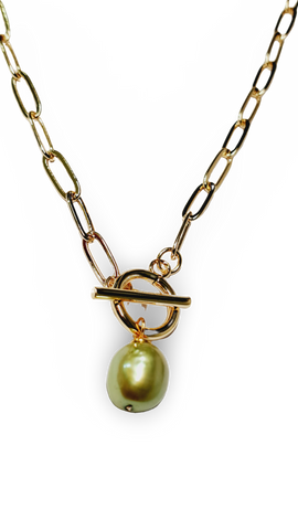 COLLAR CORBATIN VERDE DORADO