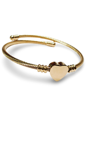 PULSERA CORAZON DORADO