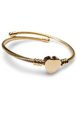 PULSERA CORAZON DORADO