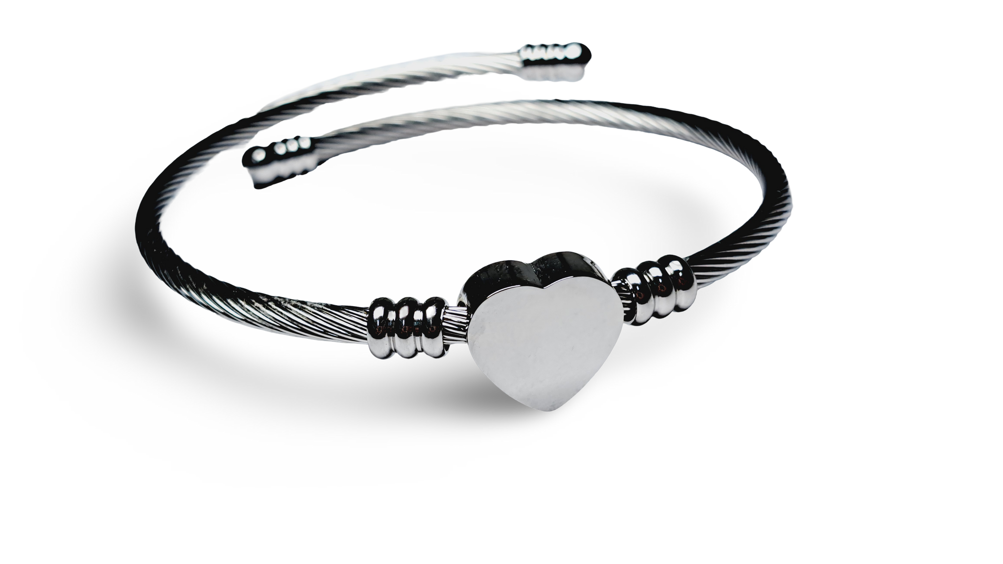 PULSERA CORAZON PLATEADO
