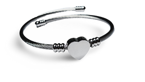 PULSERA CORAZON PLATEADO