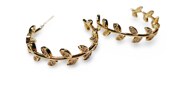 ARRACADA HOJAS SHINE DORADO