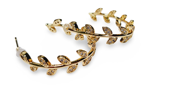 ARRACADA HOJAS SHINE DORADO