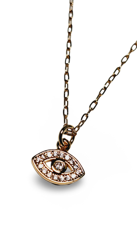 COLLAR OJO TURCO SHINE DORADO