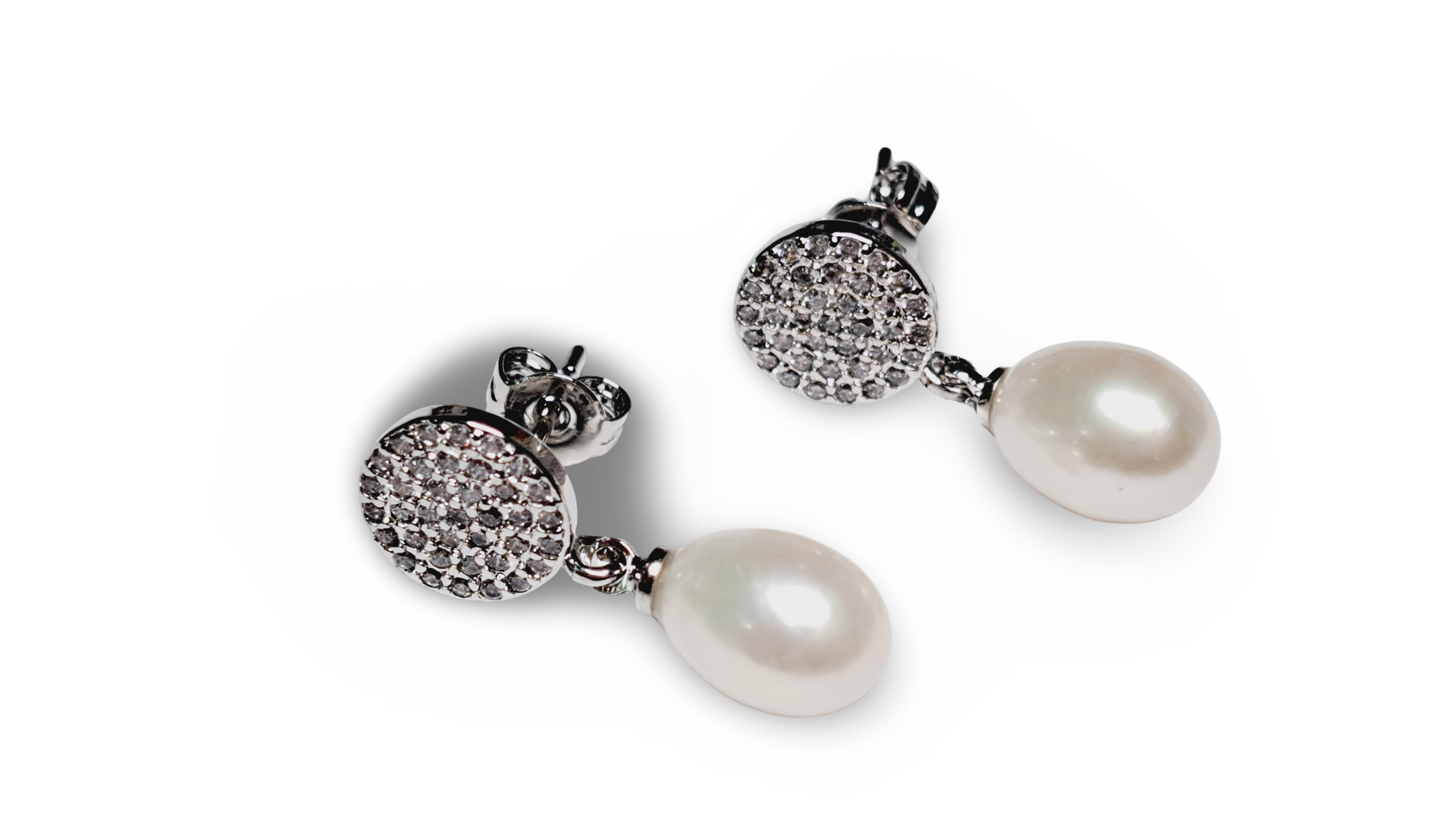 ARETE GOTA CIRCONIAS CIRCULO PLATEADO