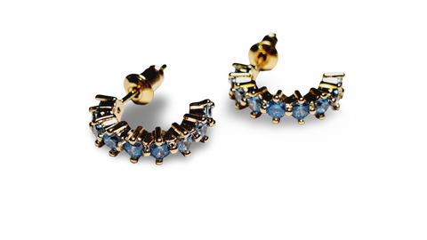 ARETE CIRCONIA CELESTE DORADO