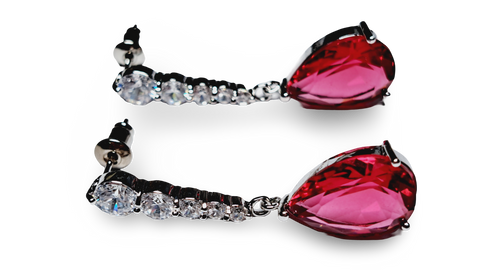 ARETE LARGO CRISTAL ROSA