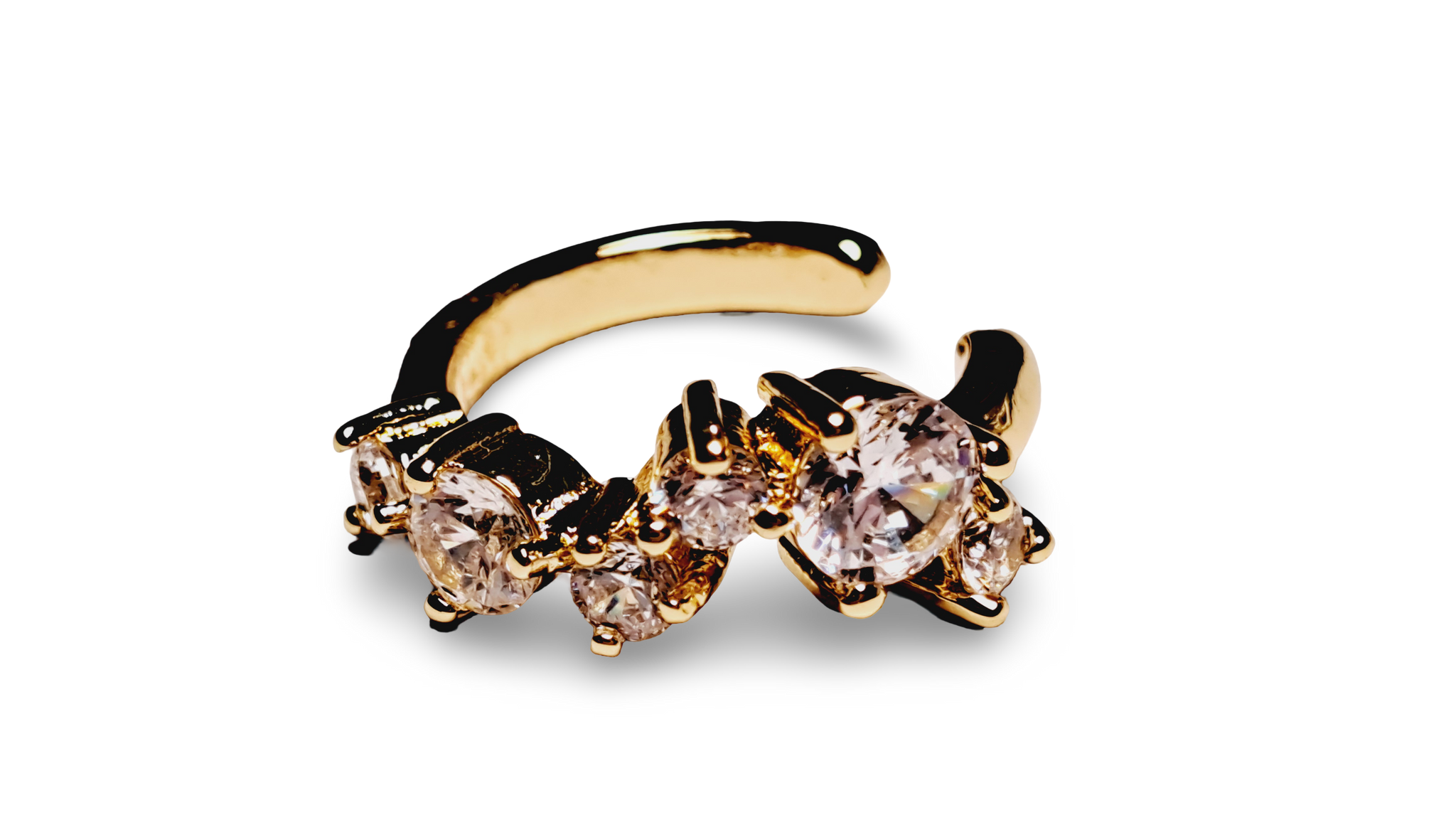 ARETE EAR CUFF CIRCONIAS MED DORADO