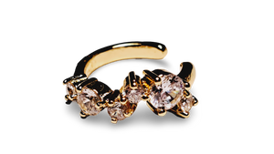 ARETE EAR CUFF CIRCONIAS MED DORADO