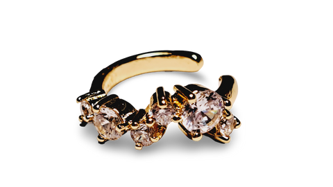 ARETE EAR CUFF CIRCONIAS MED DORADO