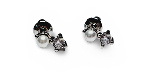 ARETE MINI PERLA SHINE PLATEADO