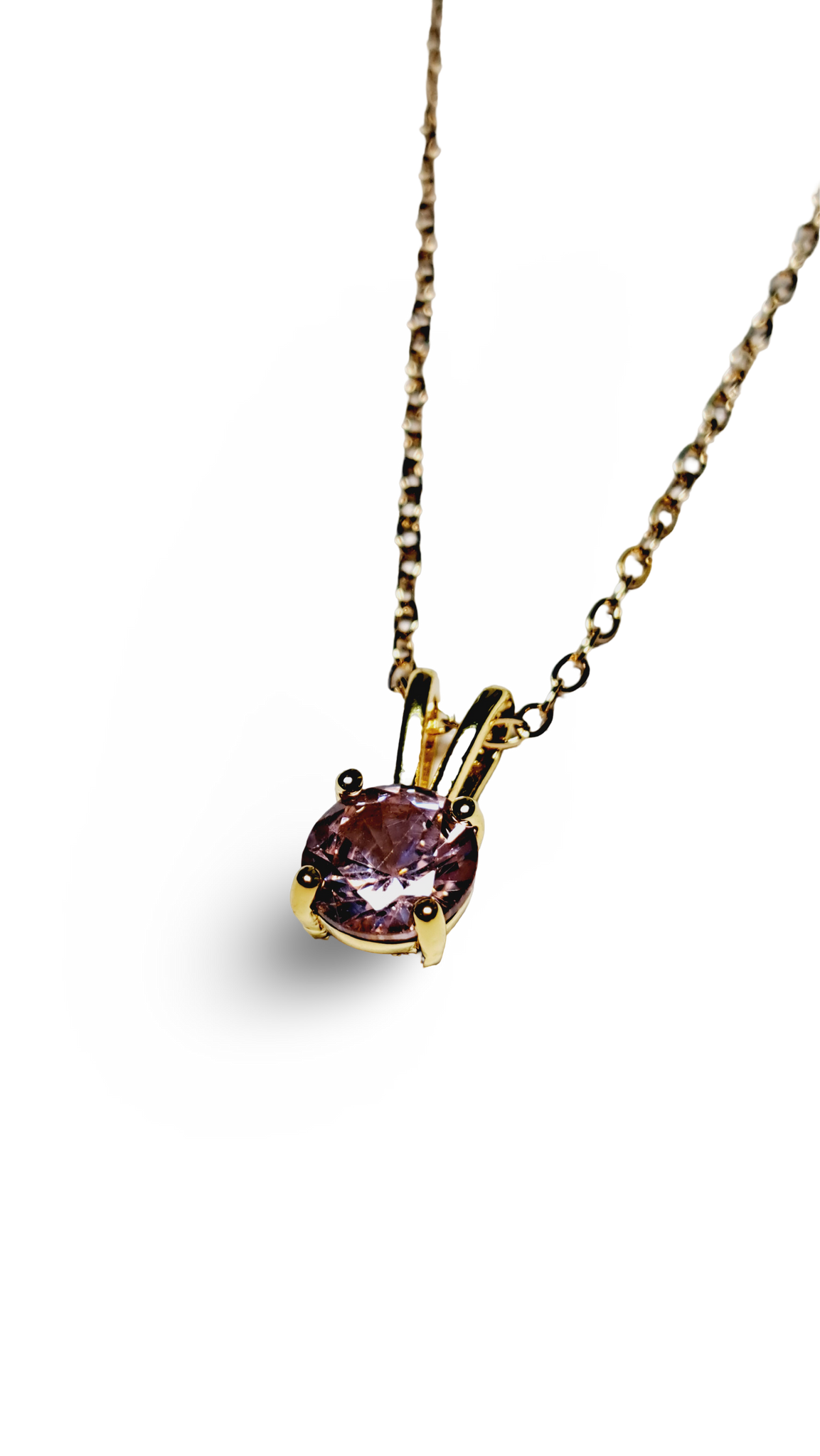 COLLAR DOT PINK DORADO