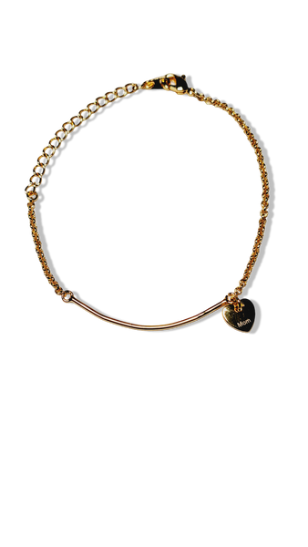 PULSERA MOM CORAZON DORADO