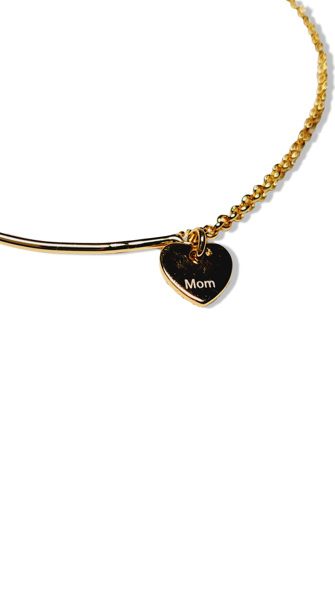 PULSERA MOM CORAZON DORADO