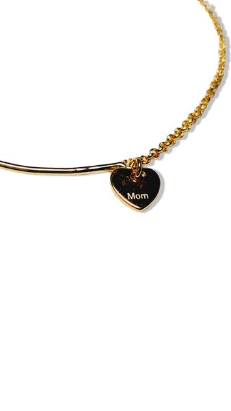 PULSERA MOM CORAZON DORADO