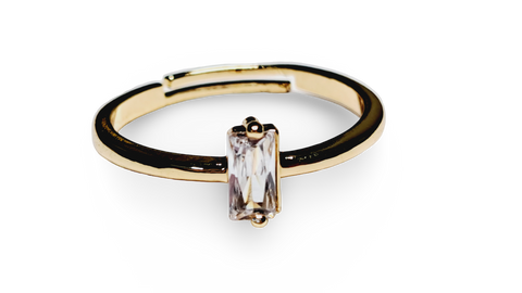 ANILLO DORADO CIRCONIA AJUSTABLE