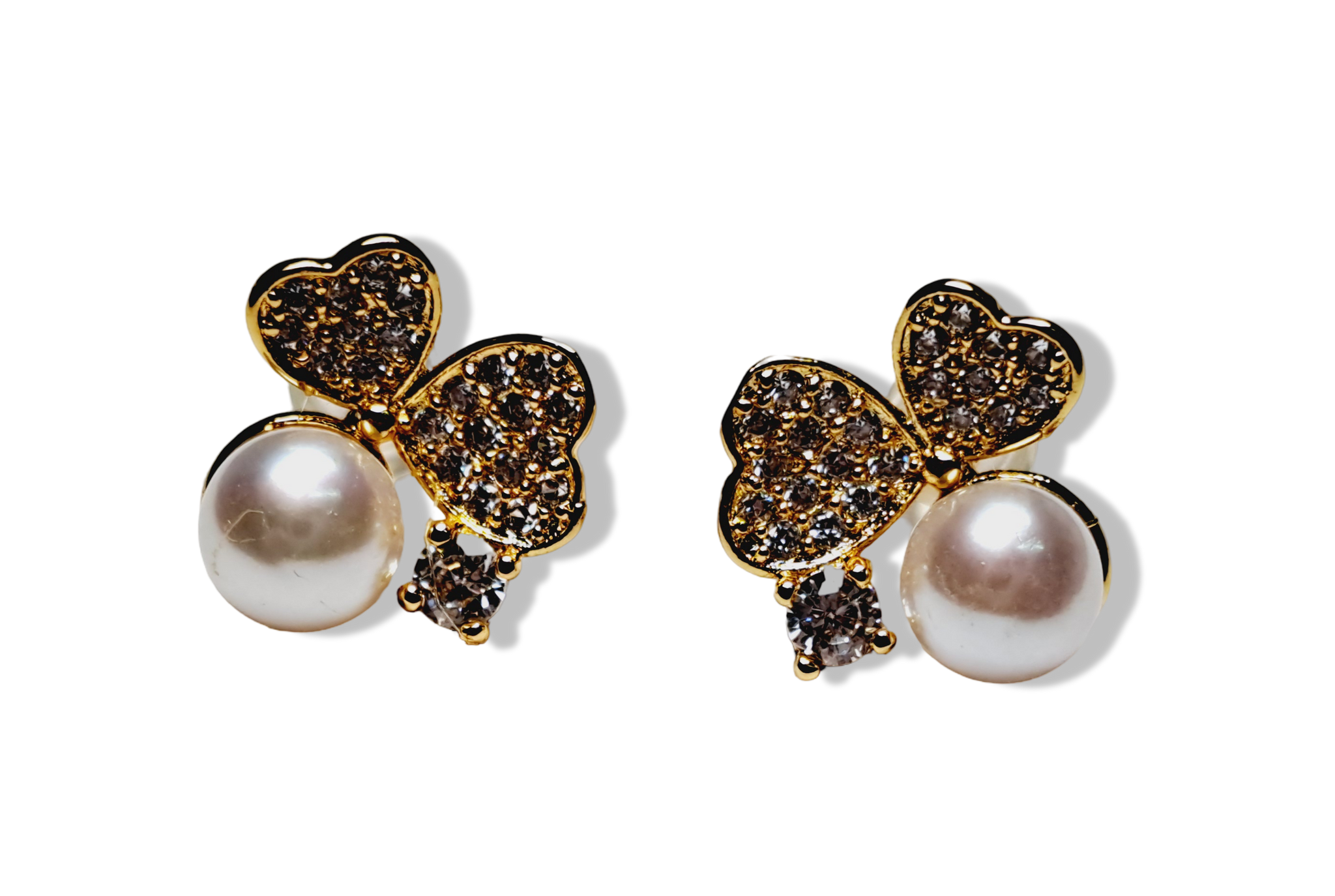 ARETE CORAZÓNES PERLA DORADO
