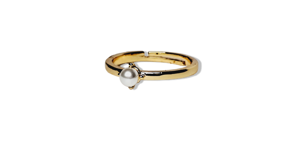 ANILLO POLVO DE PERLAS DORADO