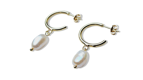 ARETE PERLA ARRACADA DORADO