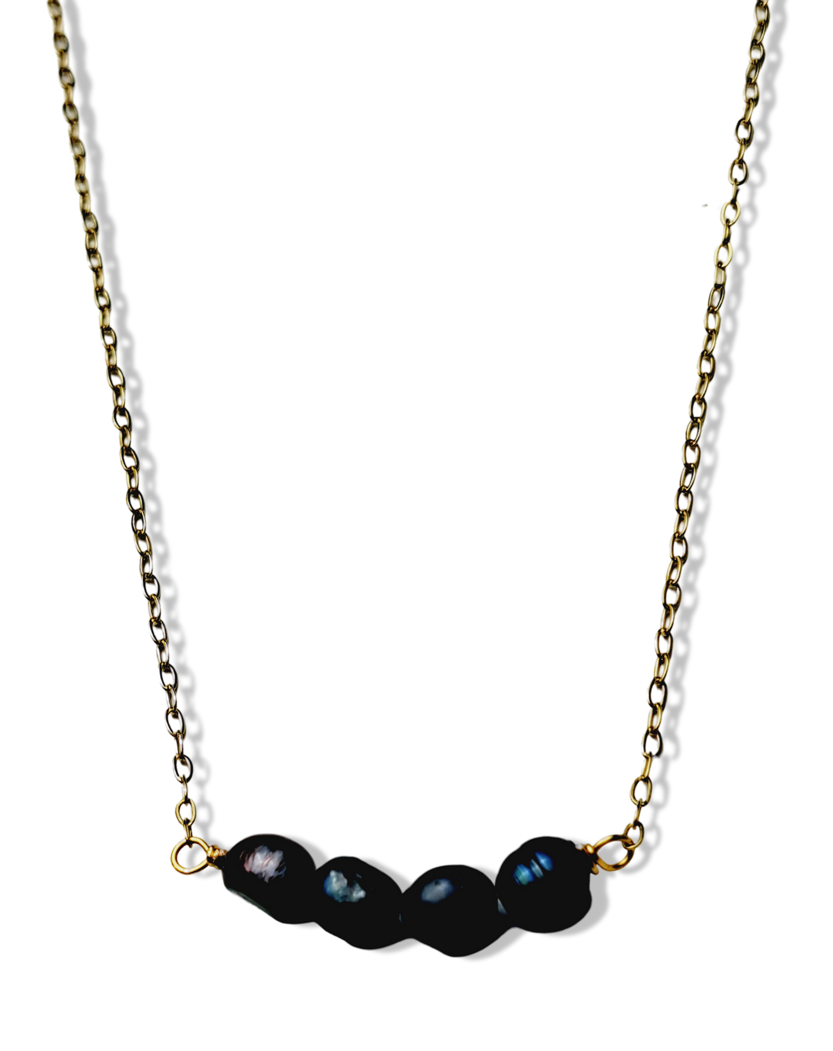 COLLAR PERLA NEGRA GOLD