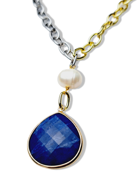 COLLAR HALF PERLA LAPISLAZULI