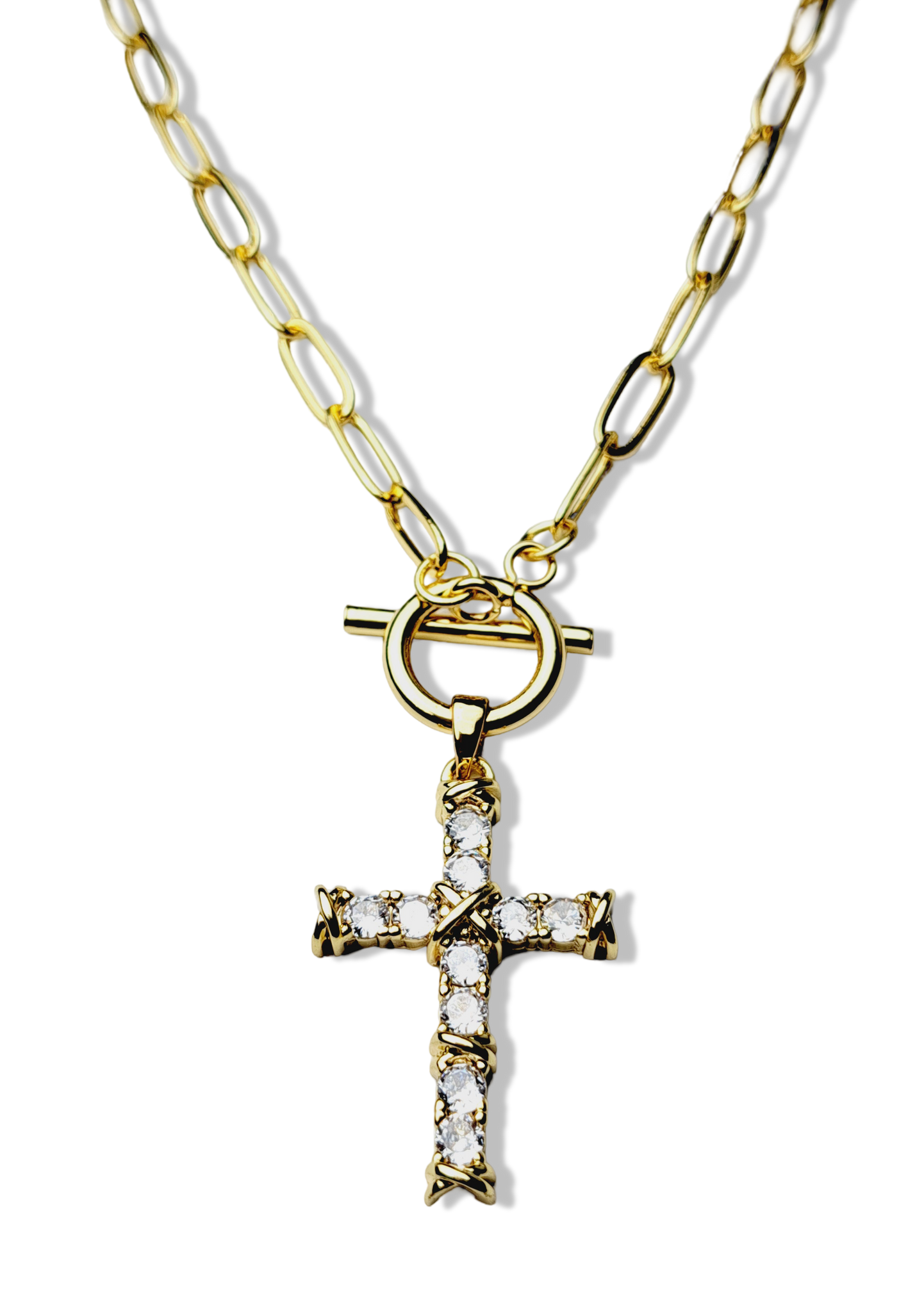 COLLAR CHAIN CRUZ SHINE DORADO