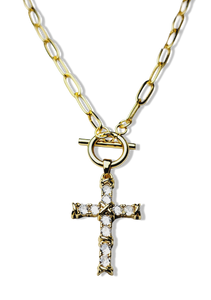 COLLAR CHAIN CRUZ SHINE DORADO