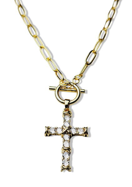 COLLAR CHAIN CRUZ SHINE DORADO