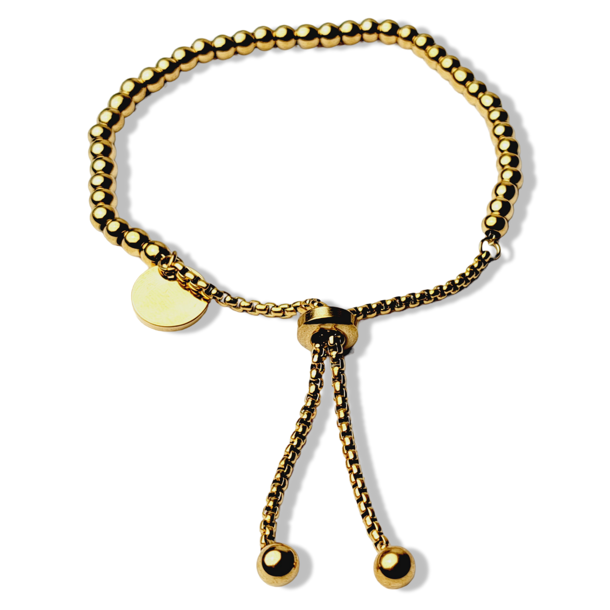 PULSERA ACERO DORADO AJUSTABLE