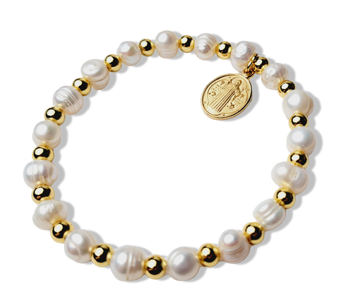 PULSERA SAN BENITO DORADO