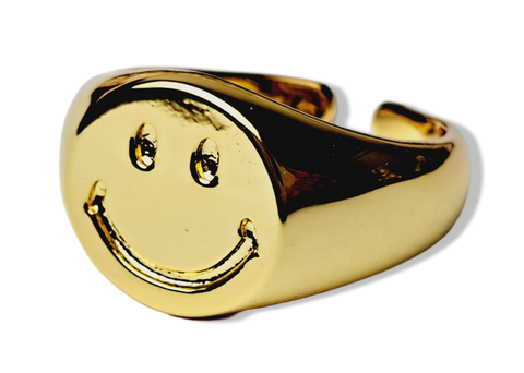 ANILLO CARITA FELIZ DORADO