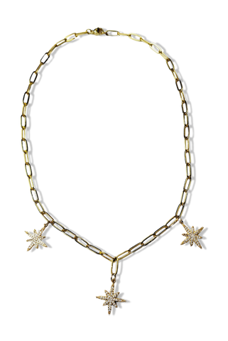 COLLAR TRIPLE ESTRELLA DORADO