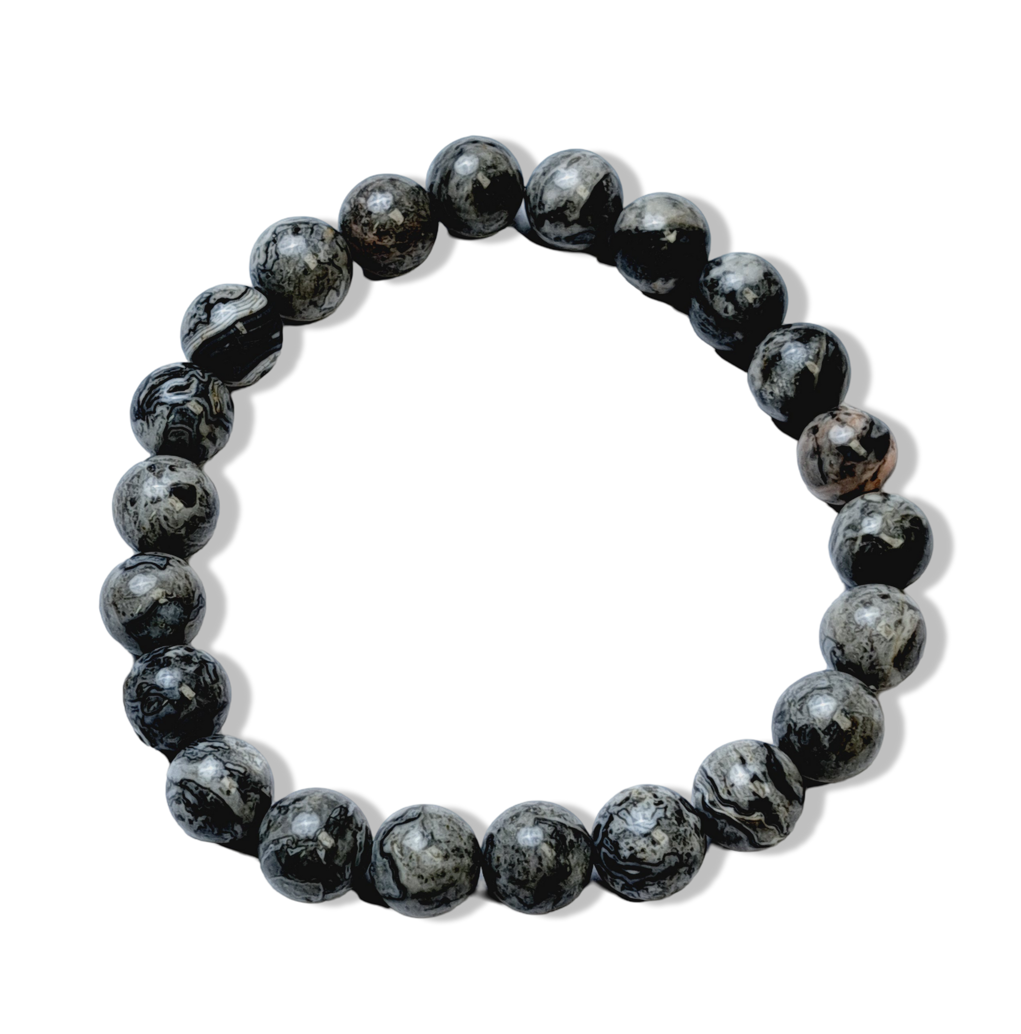 PULSERA JASPE GRIS