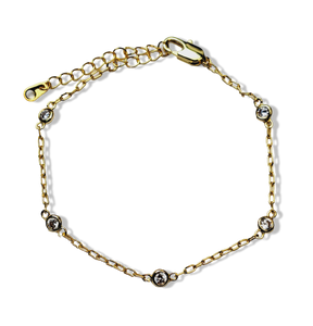 PULSERA CIRCONIA DORADO