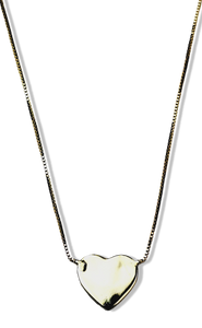 COLLAR CORAZÓN LISO DORADO