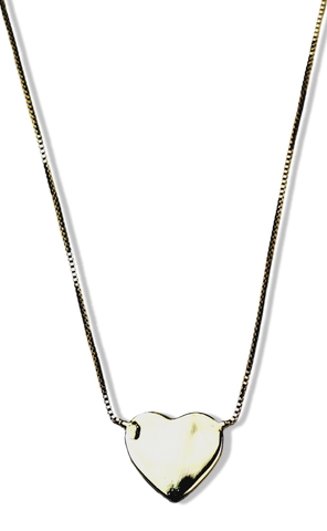 COLLAR CORAZÓN LISO DORADO