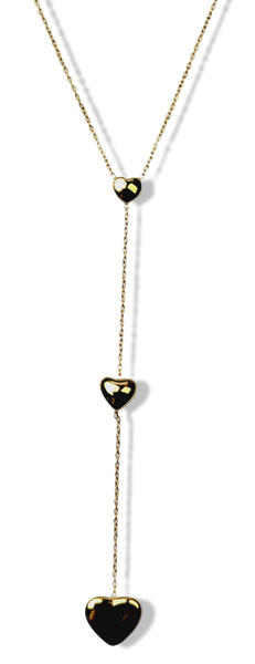 COLLAR TRIPLE CORAZON WATERPROOF DORADO