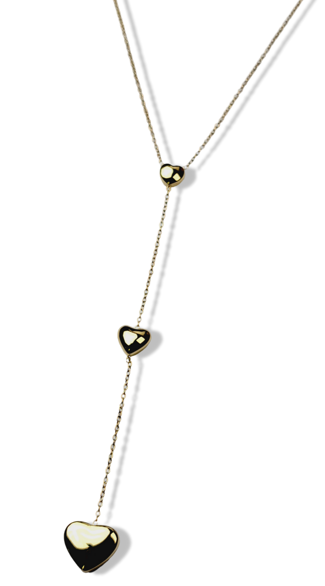 COLLAR TRIPLE CORAZON WATERPROOF DORADO