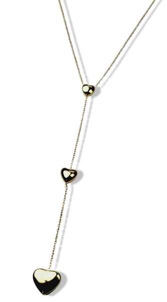 COLLAR TRIPLE CORAZON WATERPROOF DORADO