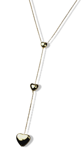 COLLAR TRIPLE CORAZON WATERPROOF DORADO