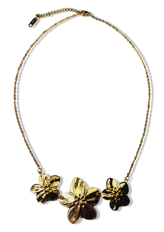 COLLAR FLORES WATERPROOF DORADO